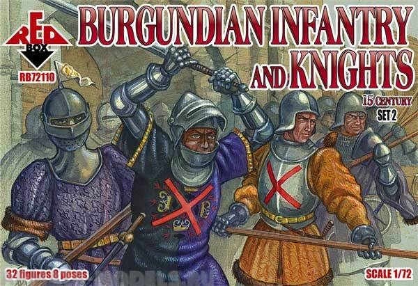 RB72110 Фигуры Burgundian infantry and knights (set 2). 15 century Red Box