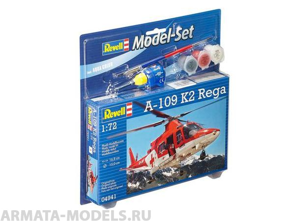 64941 Легкий поисково-спасательный вертолет A-109 K2 Швейцарской спасательной службы Rega Revell