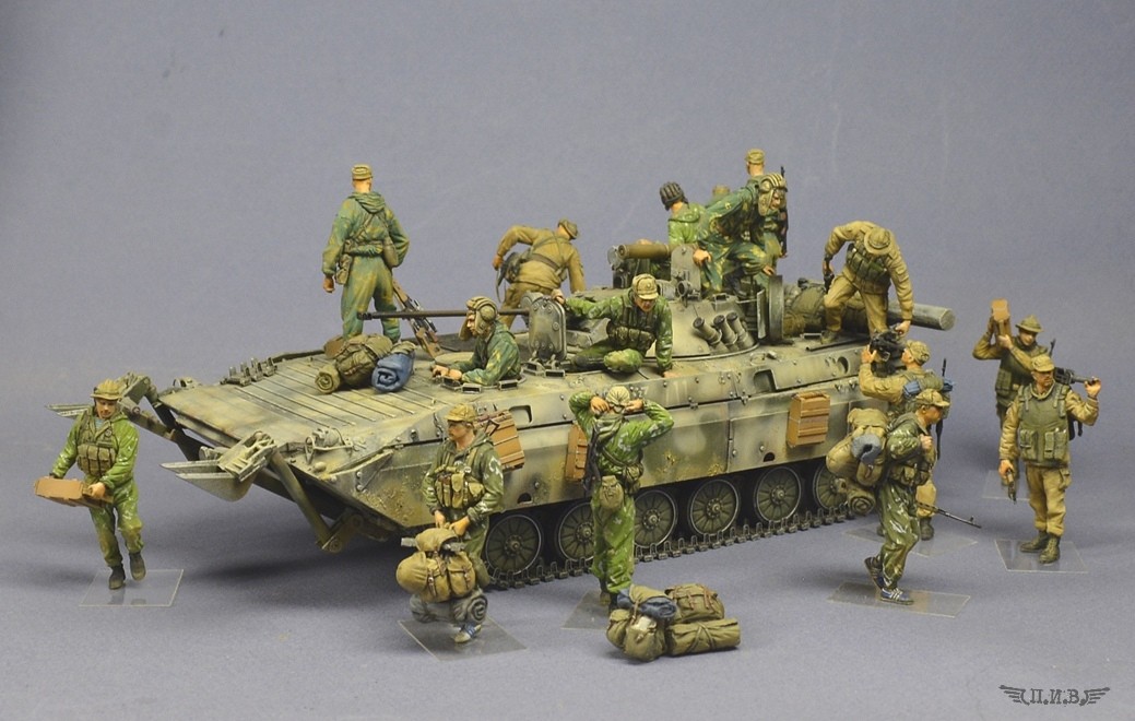T-35254 Советские бойцы разведроты ВДВ c патронными ящиками (Афганистан 1979-1989 гг) (2) Tank