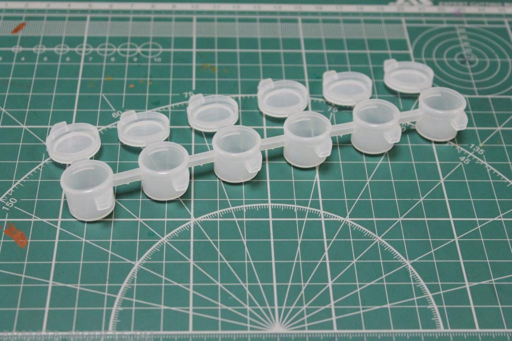 1571J Баночка для хранения и колеровки краски,  2,5 мл, герметичная крышка, набор 6 шт.,