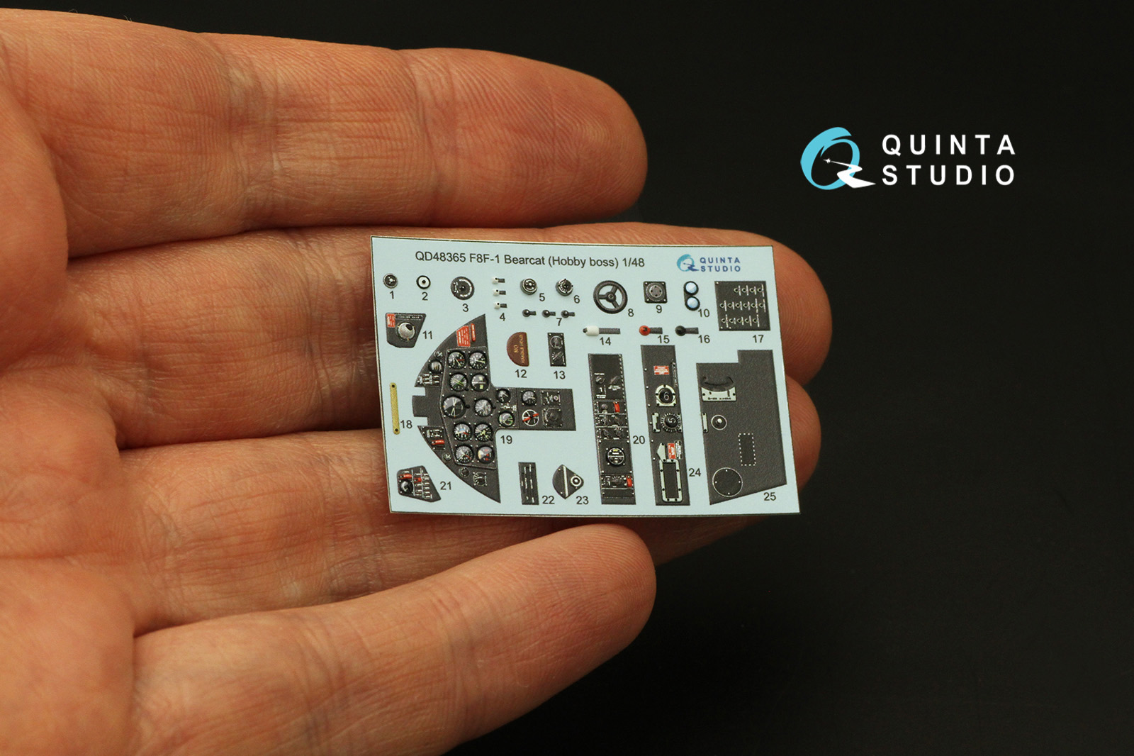 QD48365 3D Декаль интерьера кабины F8F-1 Bearcat (Hobby Boss)