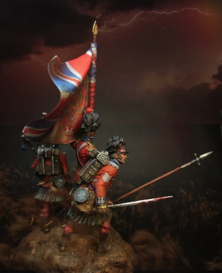 VD-54006(M).Сержант 42-го (Королевских Шотландских горцев) пехотного полка quot;Черная Стражаquot;, 1815 г. 54 мм. Материал - белый металл. Chronos Miniatures