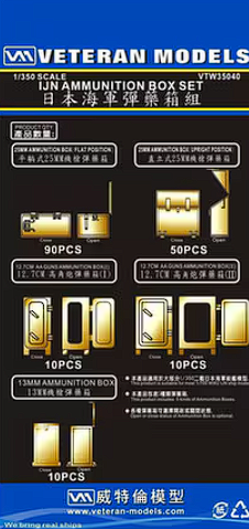 VTW35040 IJN AMMUNITION BOX SET(5 KINDS OF AMMO BOXES INCLUDED)