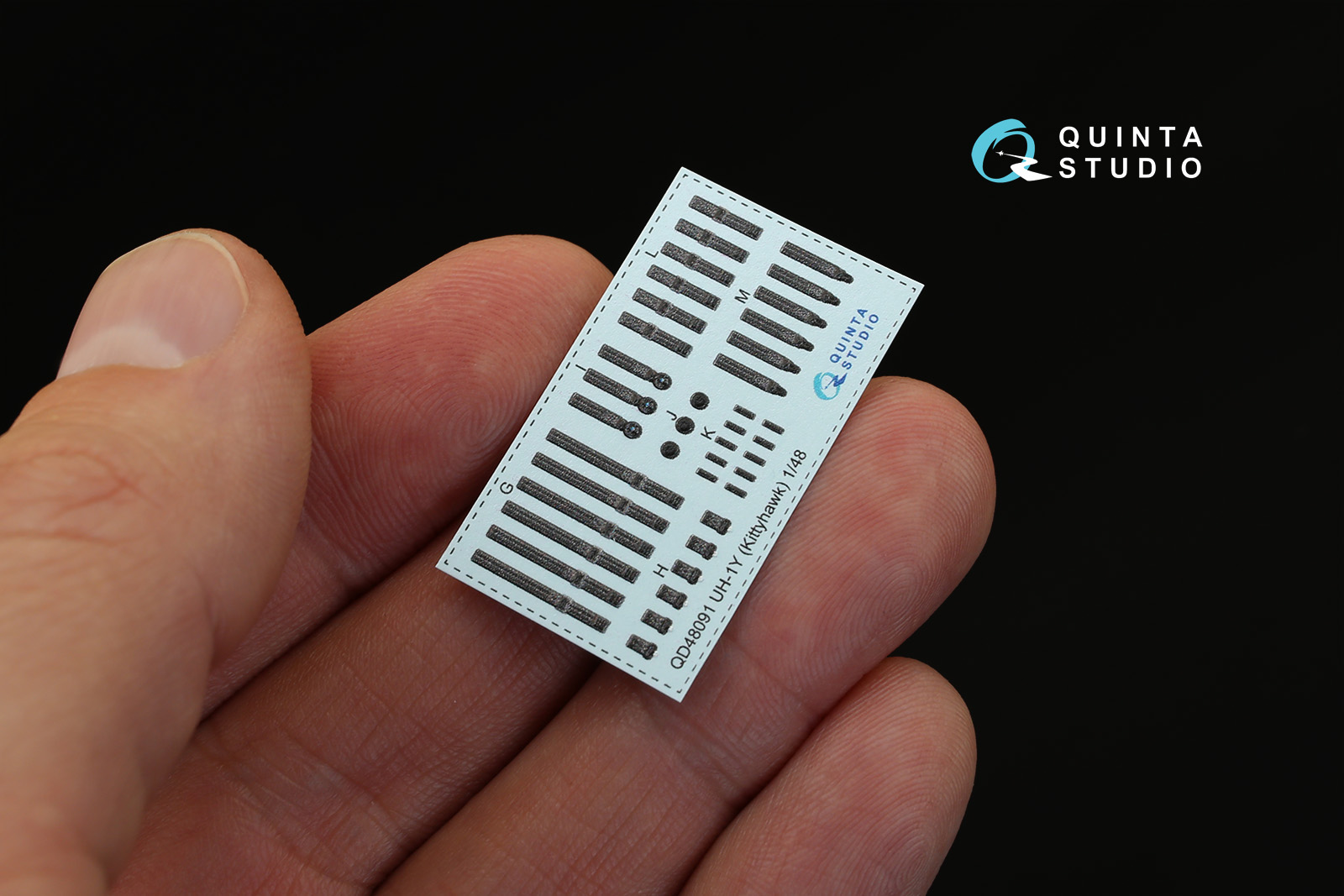 QD48091 1/48 3D Декаль интерьера кабины UH-1Y Venom (для модели Kitty Hawk) Quinta Studio