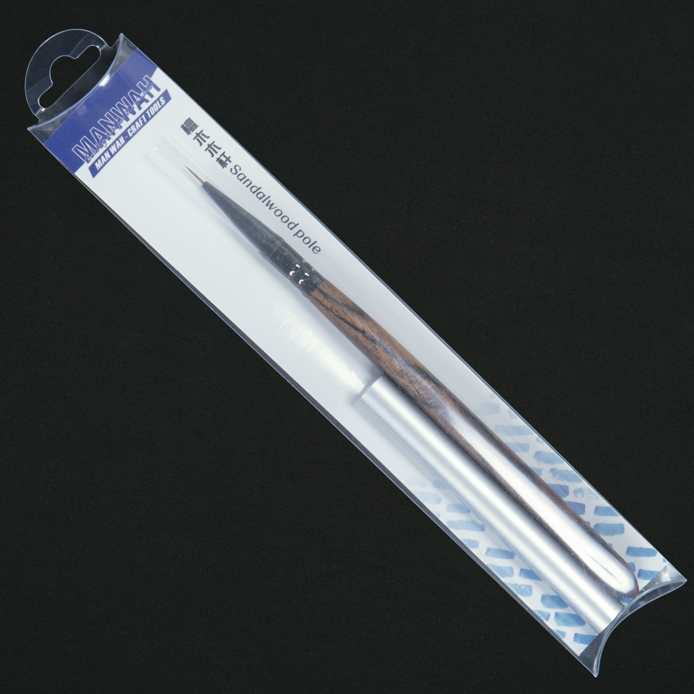 MW-3018 Модель Остроконечная кисть -Короткая (Волокно+соболиный волос, шест из сандалового дерева)