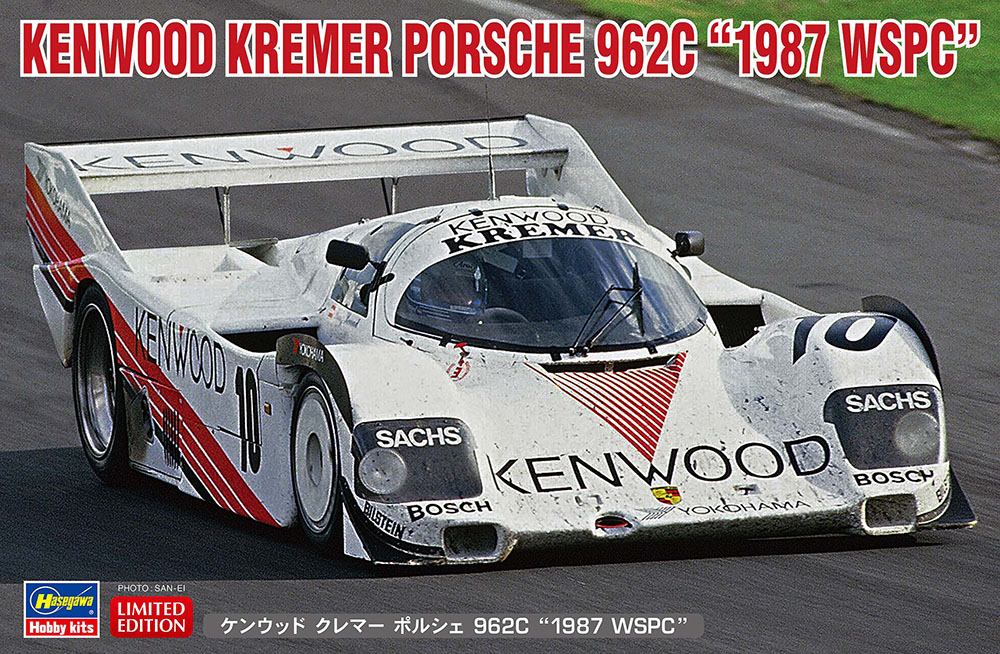 20698-Автомобиль Kenwood Kremer Porsche 962C '1987 WSPC' (Limited Edition) Hasegawa