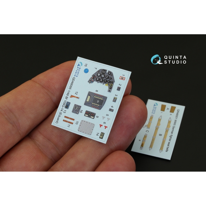 QD48095 1/48 3D Декаль интерьера кабины Bf 109G-14 (для модели Eduard)