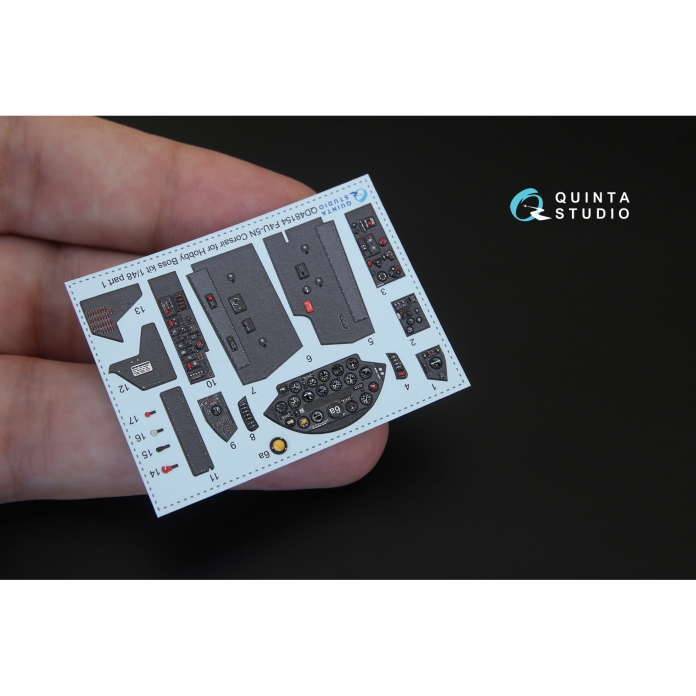 QD48154  3D Декаль интерьера кабины F4U-5N (для модели Hobby Boss)