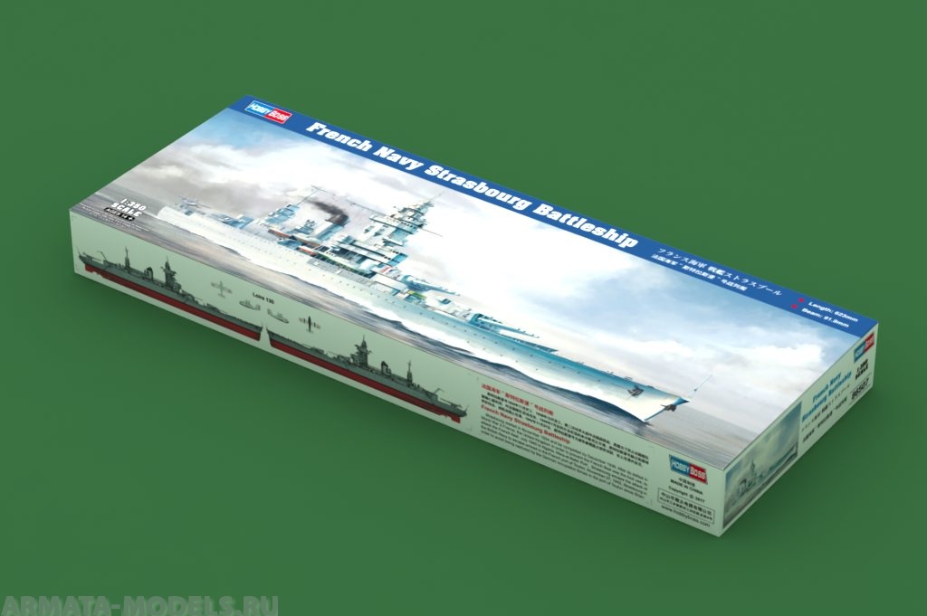 86507 Корабль French Navy Strasbourg Battleship (Hobby Boss) 1/350 Hobby Boss