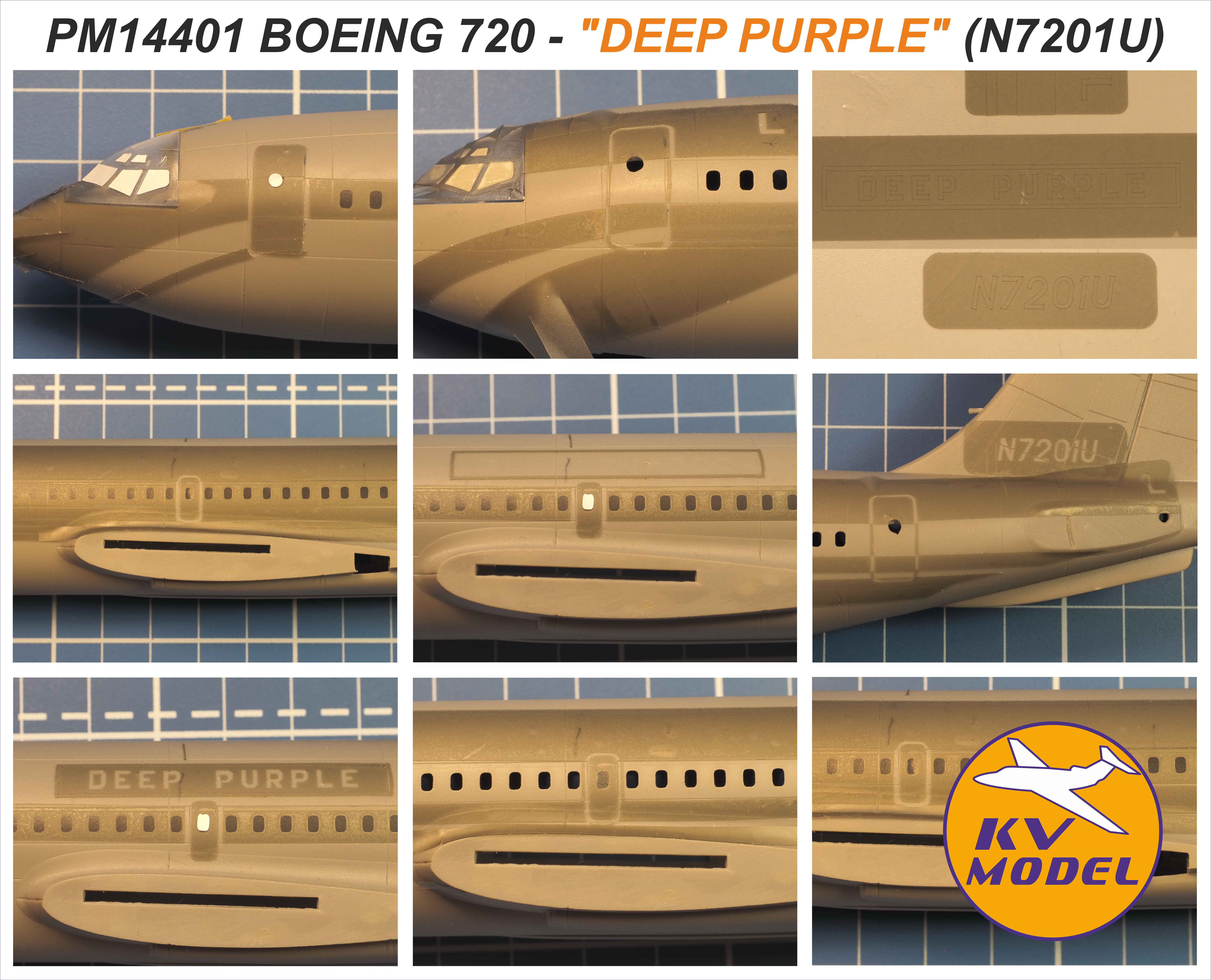 PM14401KV Окрасочная маска Boeing 720 "DEEP PURPLE" (N7201U)