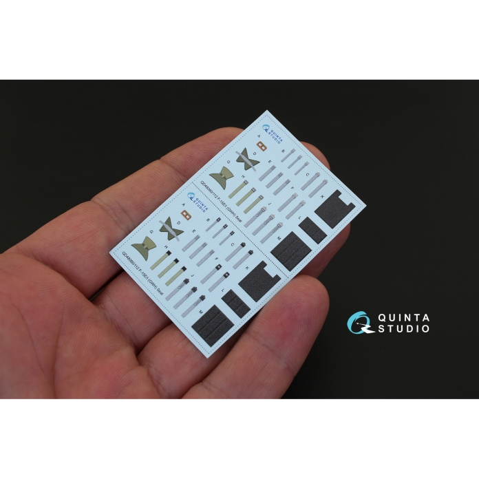 QD48112 1/48 3D Декаль интерьера кабины F-15I (для модели GWH) Quinta Studio