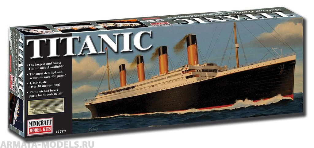 11320 Корабль с набором фототравления  Deluxe RMS Titanic with photo-et MINICRAFT