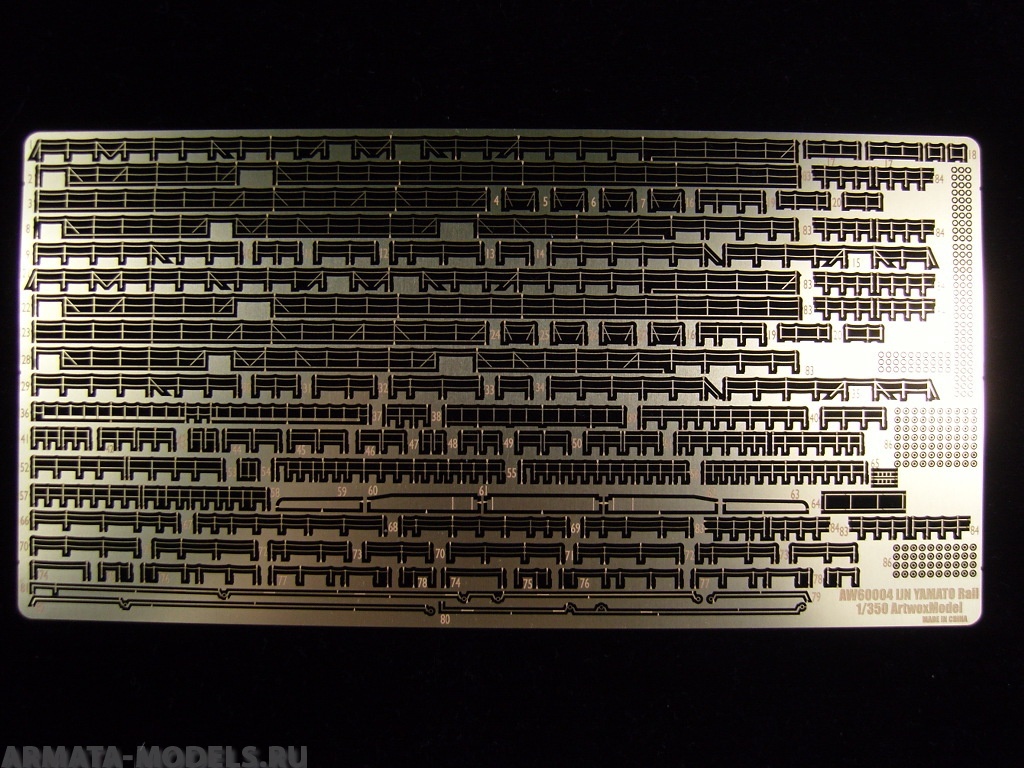 AW60004 Деревянная палуба для 1/350 Yamato Rail PE set