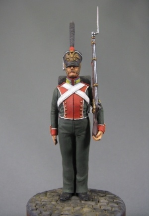 CHM-54125(M). Рядовой Лейб-гвардии пехотных полков, Россия 1839-43 гг.. 54 мм. Материал - белый металл.