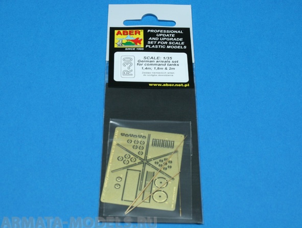 ABR-R-30  Дополнения для  German 2m; 1,8m & 1,4m aerials for command tanks для  1/35