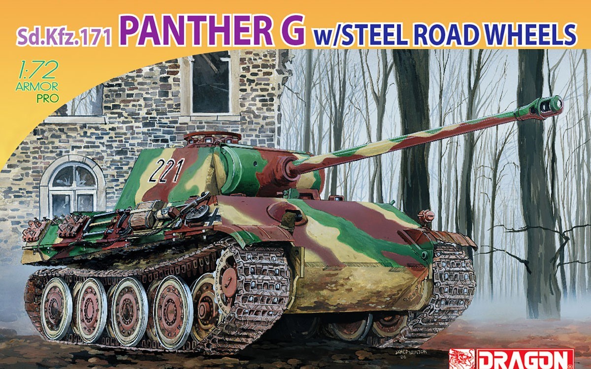 7339Д Sd.Kfz.171 PANTHER G w/STEEL ROAD WHEELS Dragon