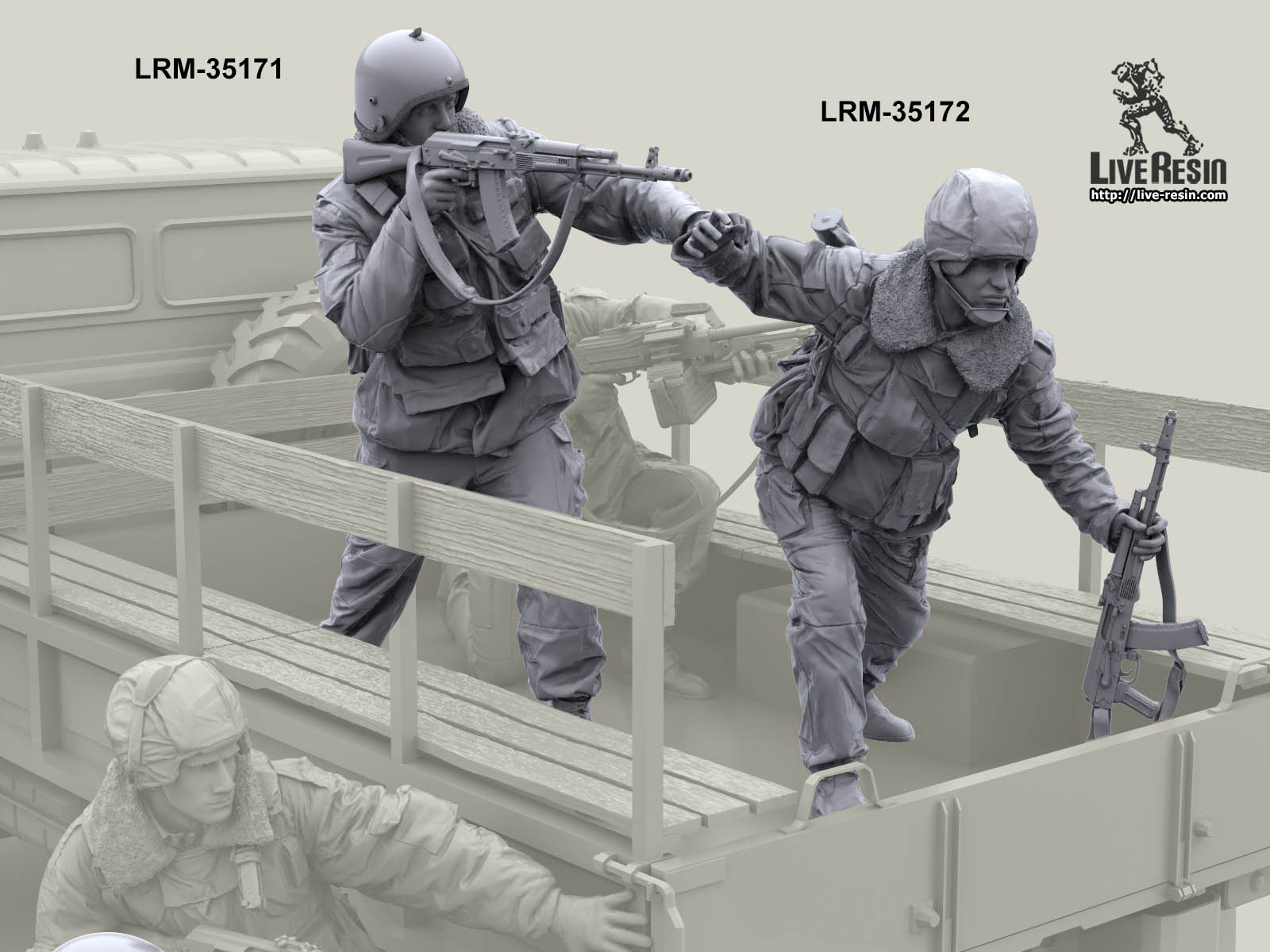 LRM35171 Военнослужащий ВВ, помогает раненному укрыться Live Resin