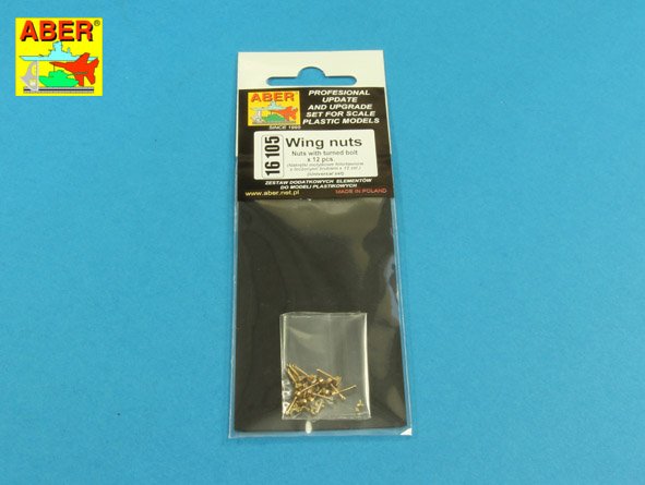 ABR-16-105  Дополнения для  Wing nuts with turned bolt x 12 pcs. универсальный набор 1/16