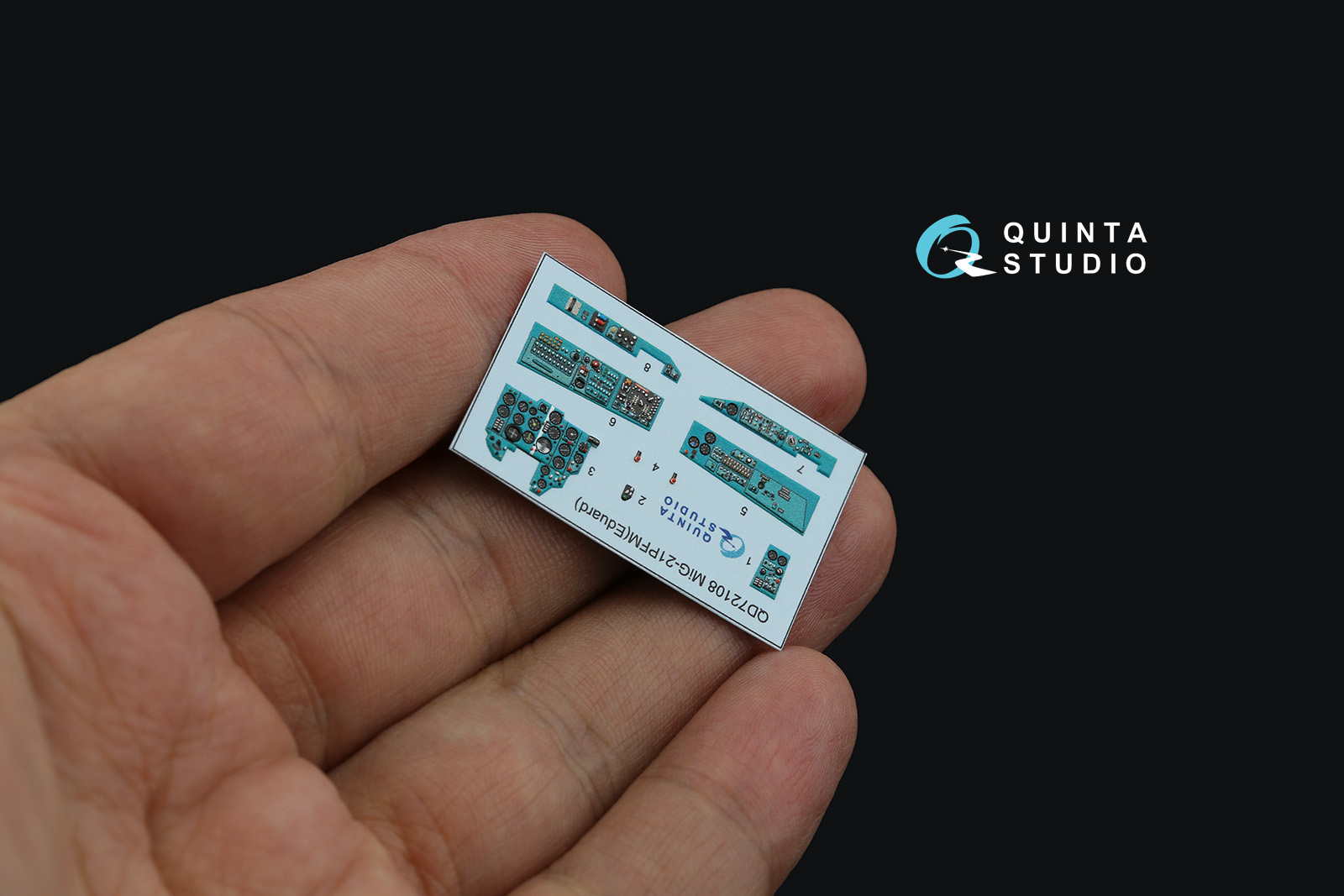 QD72108 3D Декаль интерьера кабины МиГ-21ПФМ с бирюзовыми панелями (Eduard)