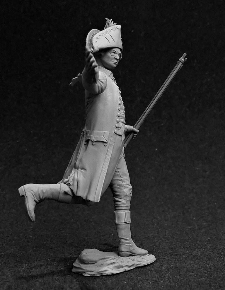 CHM-54307. Офицер егерских команд гвардейских полков, Россия 1788-96 гг. Материал - смола. Chronos Miniatures