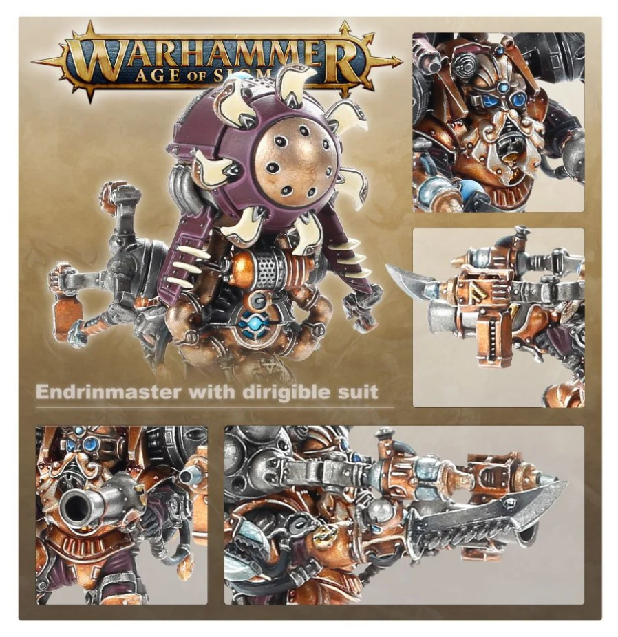 84-42GW Набор Владыки Харадрона: Индринмастер в Костюме-Дирижабле (Kharadron Overlords. Endrinmaster with Dirigible Suit)