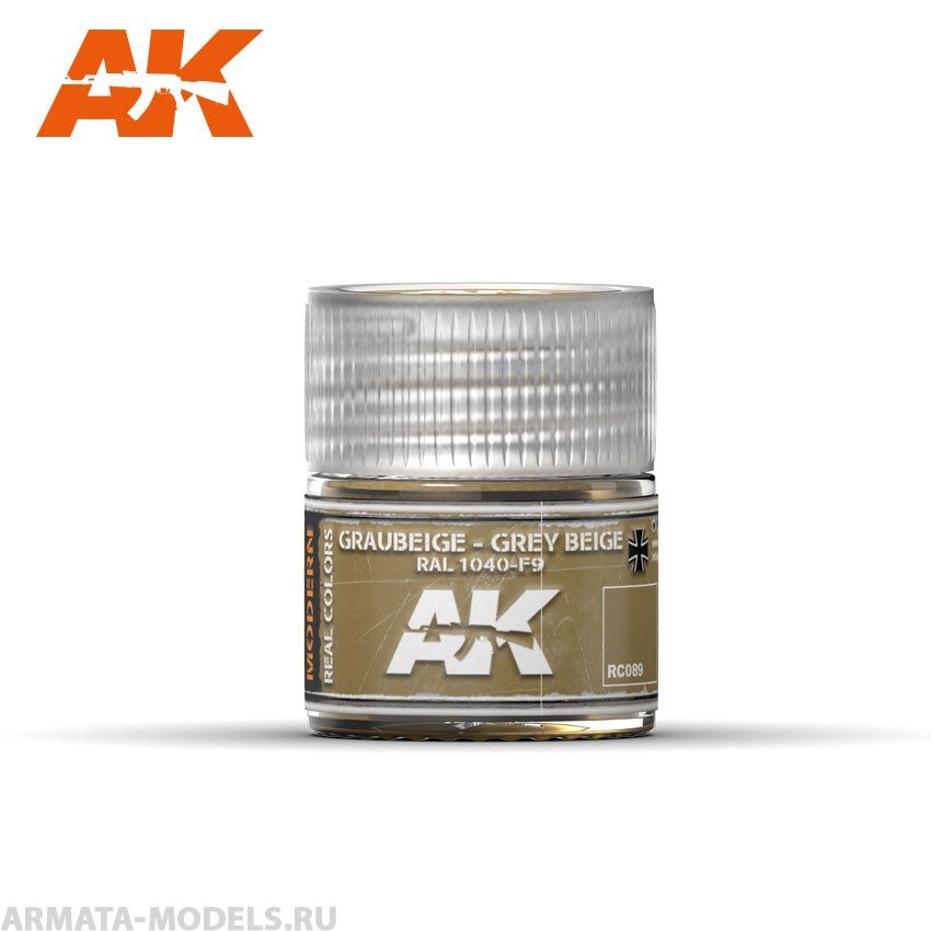 RC089 Краска Real Colors Graubeige-Grey Beige  RAL 1040-F9  10ml