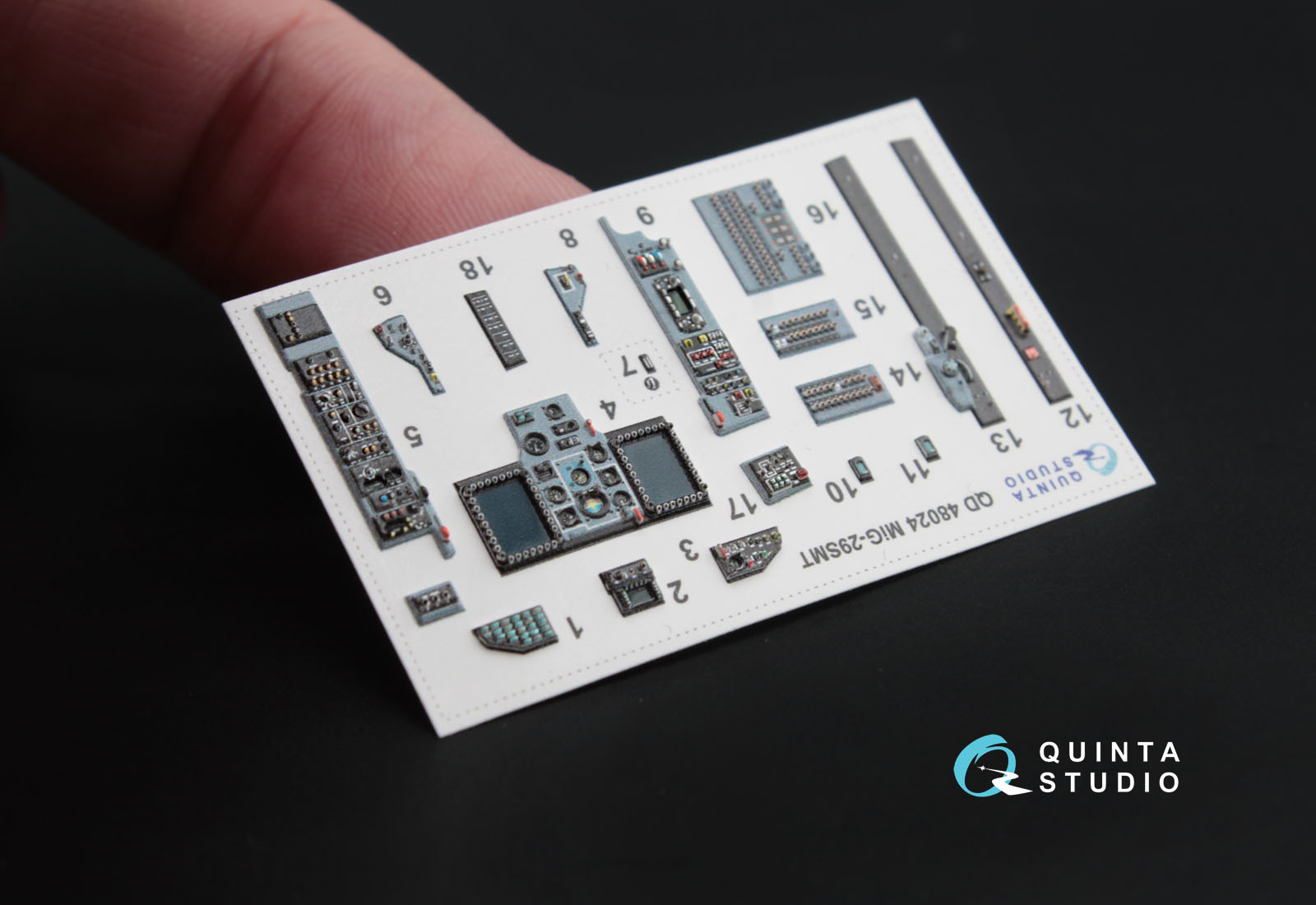 QD48024 1 :48 3D Декаль интерьера  кабины МиГ-29 СМТ (9-19) (для модели  GWH)