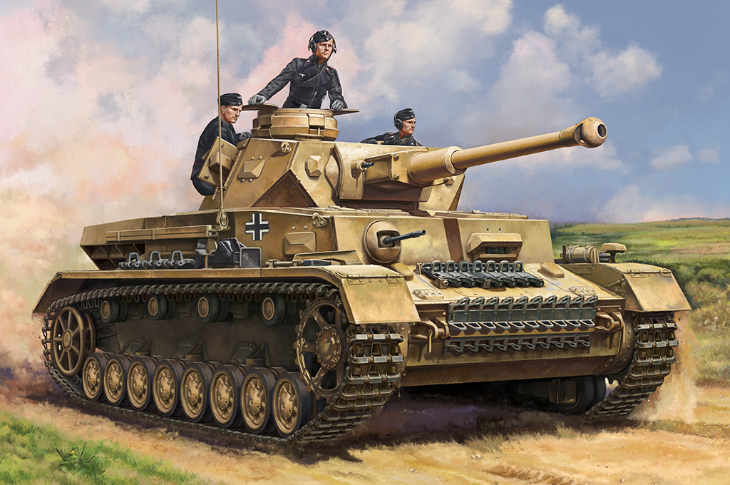 84840HB Сборная модель Немецкий средний танк German Pzkpfw IV Ausf.F2 Medium Tank Hobby Boss