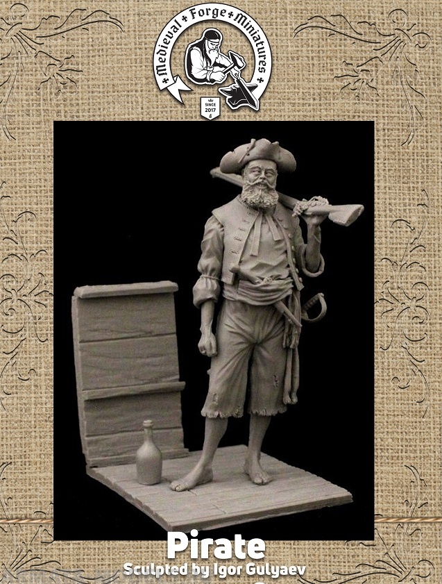 C-75-007 Фигура Пират 75мм Medieval Forge Miniatures
