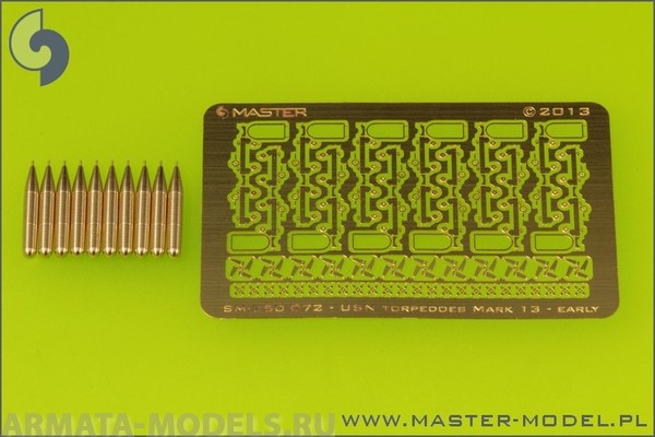 SM-350-072 Воздушно-десантные торпеды USN Mark 13 (22,4 дюйма) с тележками - ранний тип (10 шт.)