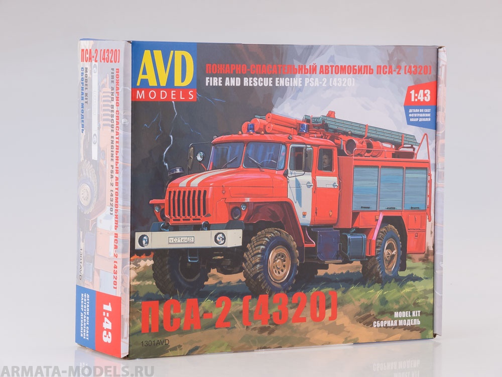 1301AVD Сборная модель Пожарно-спасательный автомобиль ПСА-2 (4320) AVD Models