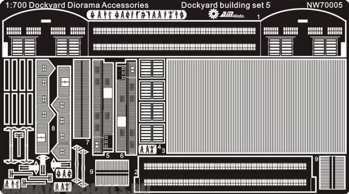 NW70005 Dockyard Diorama Accessories - Dockyard building set 5