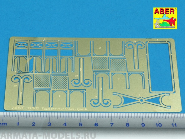 ABR-35-D-22  Дополнения для  Table & four chairs type A для  1/35