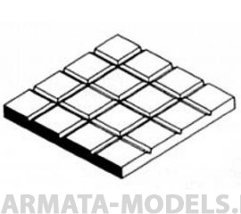 EVG4516 Мостовая, квадраты 6,3х6,3 мм, лист 15х30см