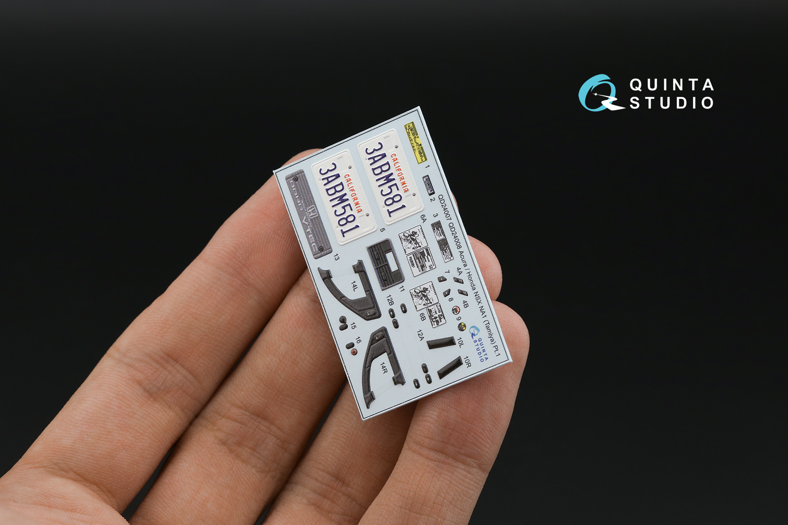 QD24007 3D Декаль интерьера кабины Acura-Honda NSX NA1 Export version (Tamiya)