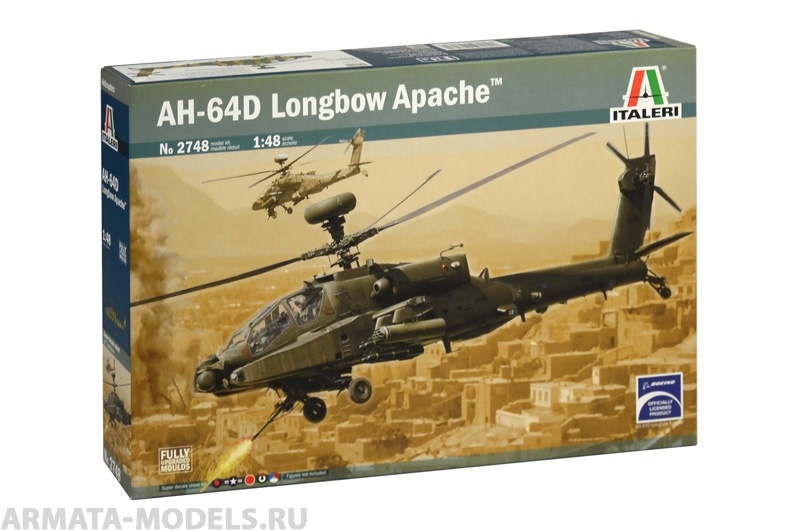 2748ИТ  ВЕРТОЛЕТ AH-64D APACHE LONGBOW Italeri