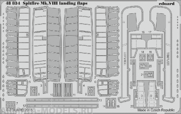 48834ED  Spitfire Mk.VIII Landing Flaps 1/48