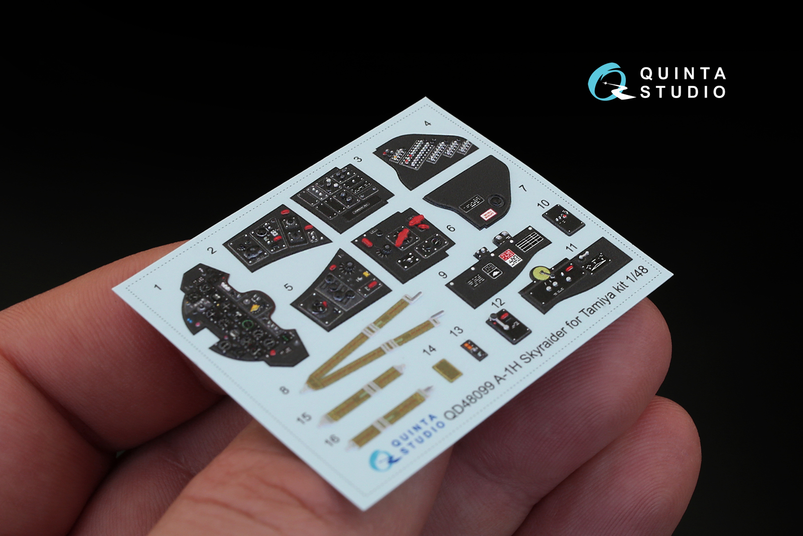 QD48099 1/48 3D Декаль интерьера кабины A-1H (для модели Tamiya)