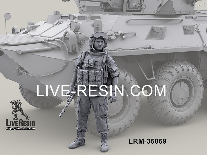 LRM35059 Современный солдат Российской Армии - Водитель/Командир БТР Водитель автотехники в шлемофоне -2 