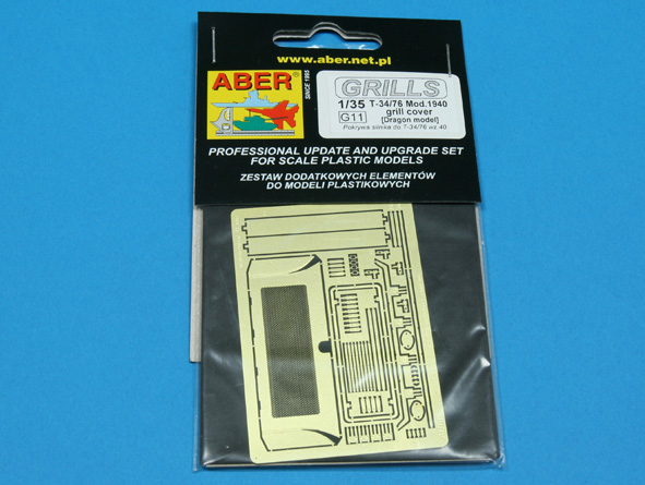 ABR-35-G11  Дополнения для  1/35 T-34/76 Mod.1940 grille cover  для Dragon 1/35
