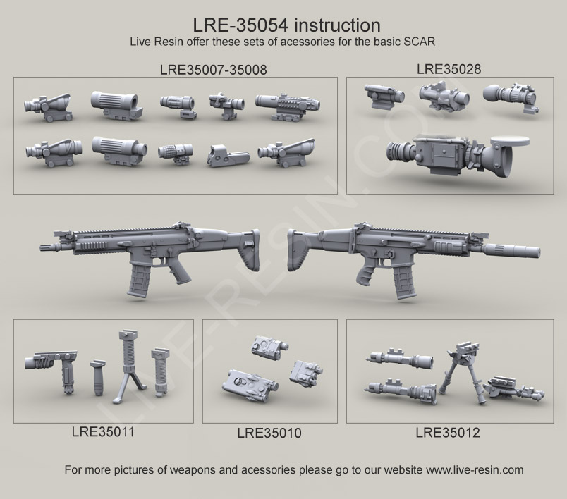 LRE35054 USSOCOM SCAR weapon system FN SCAR-L / Mk.16  Close Quarter Combat(CQC) and Close Quarter Combat(CQC) with suppressor military SCAR-D-sd Advanced armament corp