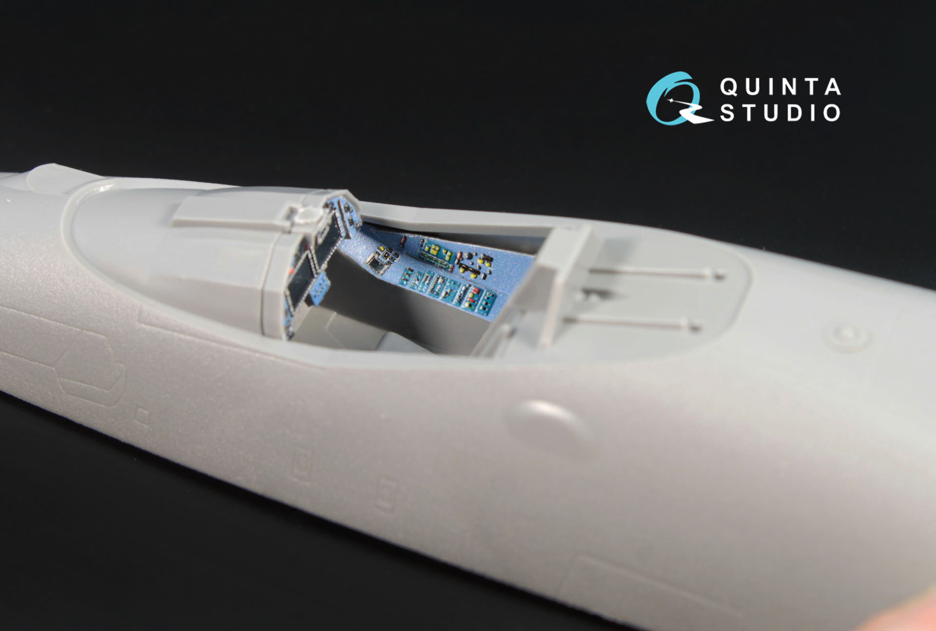 QD72004b 3D Декаль интерьера кабины Су-57 (для модели Звезда 7319) (голубые панели)