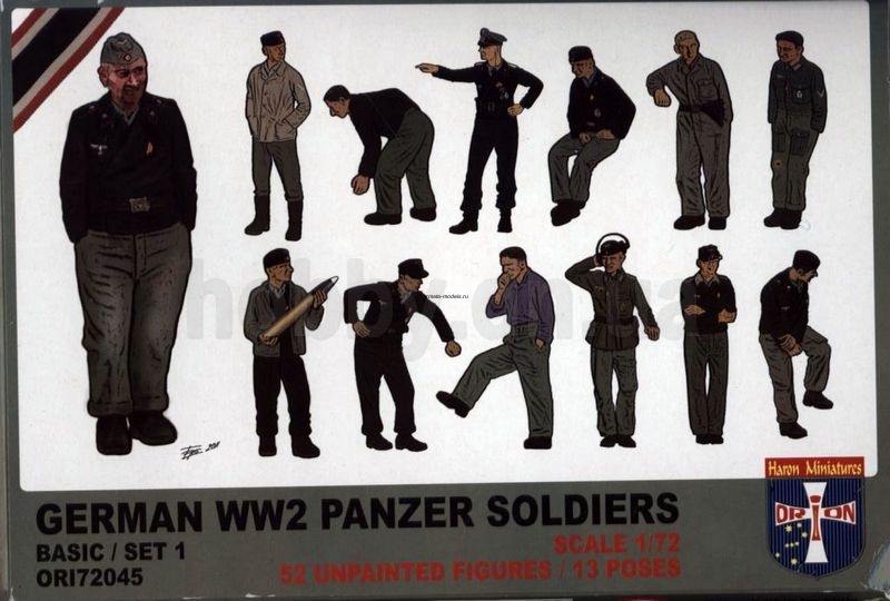 ORI72045 Фигуры WWII German Panzer Soldiers Basic Set 1 1/72