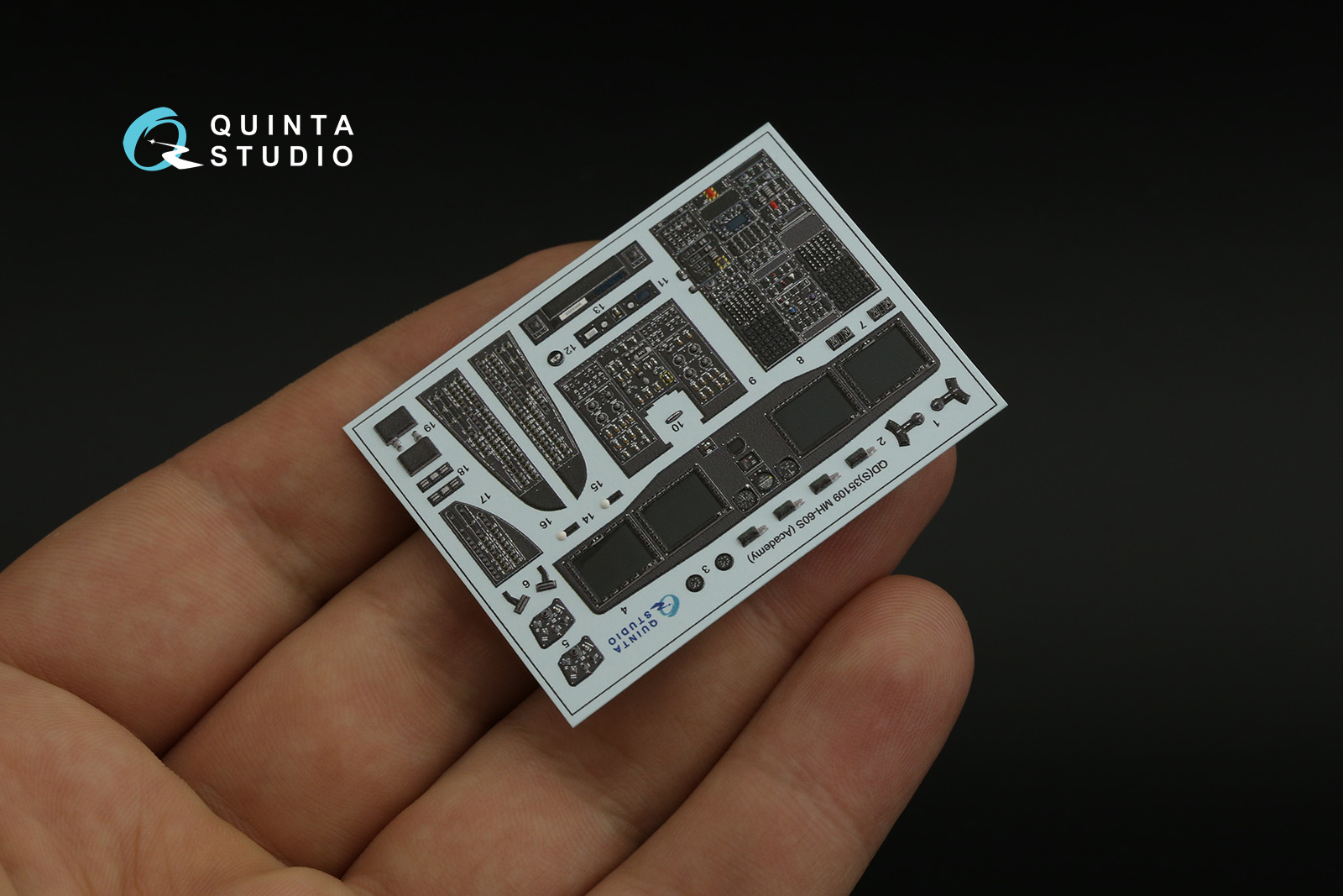 QDS-35109 3D Декаль интерьера кабины MH-60S  (Academy) (Малая верcия)