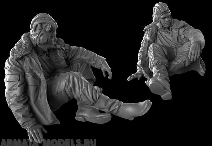 AM72396 Фигура танкист 2 РФ 90х г Arma Models