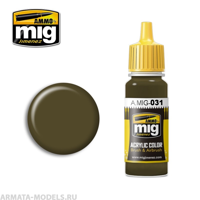 AMIG0031 Ammo Mig Акриловая краска SPANISH GREEN-KHAKI 17 мл