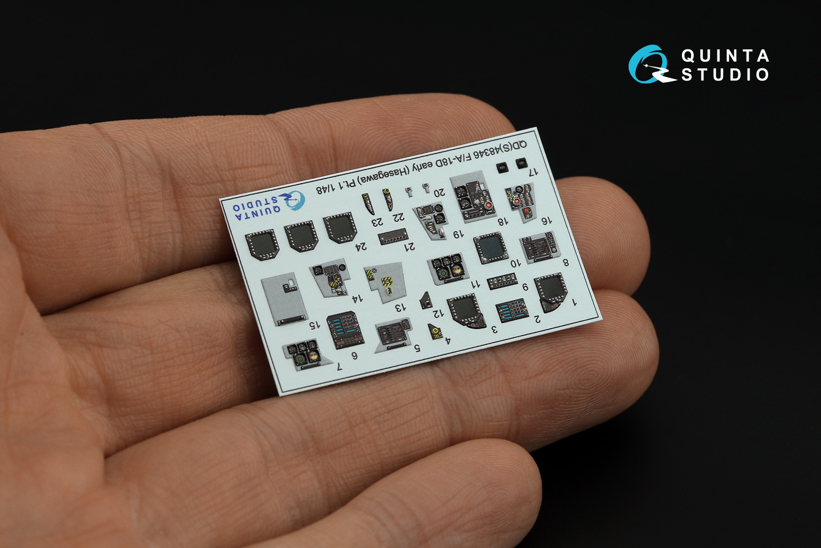 QDS-48346 3D Декаль интерьера кабины FA-18D ранний (Hasegawa) (Малая версия)