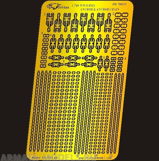 FH700115 Фототравление WWII HMS Anchor&Anchor Chain