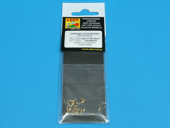 ABR-35-D-32  Дополнения для  Set of 20 short insulators для  1/35