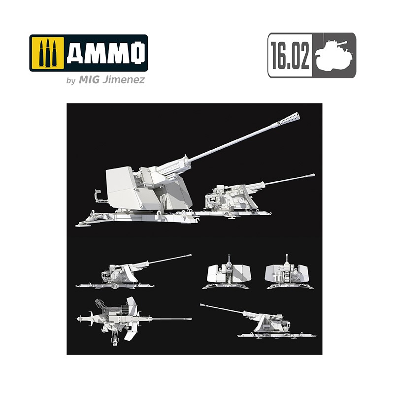 VK35001 Сборная модель 5,5cm Flak (VG2) Gerat 58 Autom. Flugab. 16.02
